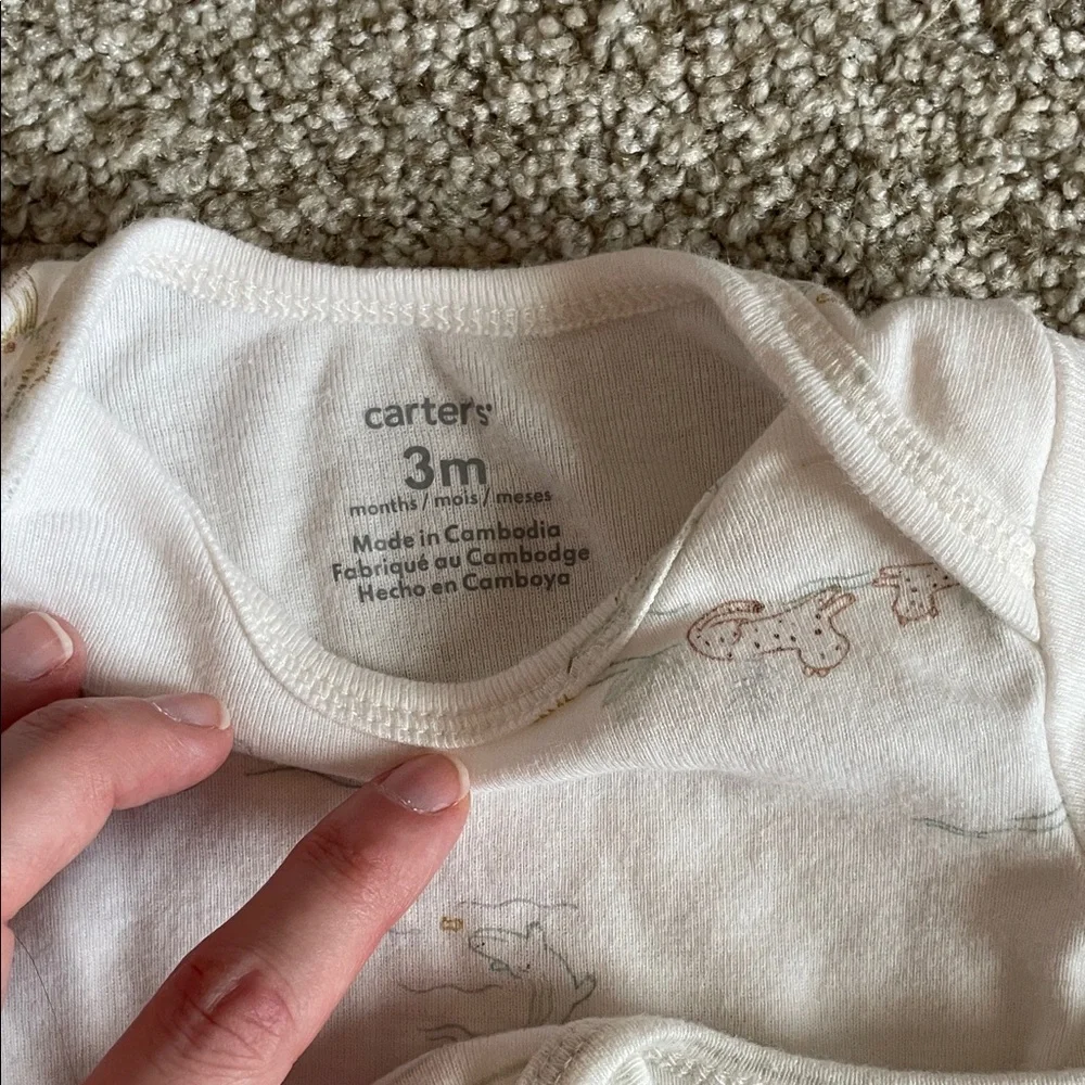 Carter’s 4-Pack Neutral Safari & Stripe Baby One-Piece Bodysuits
